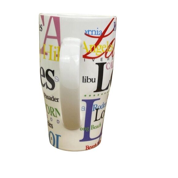 Jay Joshua Los Angeles California Landmarks Hollywood Word Art Colorful Tall Mug - Picture 4 of 8